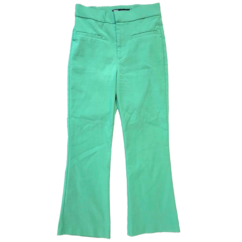Zara Green Boot Cut Flare Pants